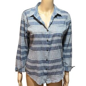 EUC Solitaire by Ravi Khosla Long Sleeve Button Down Top Sz S